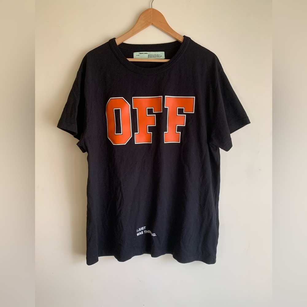 Off - White “I was just thinking” t shirt